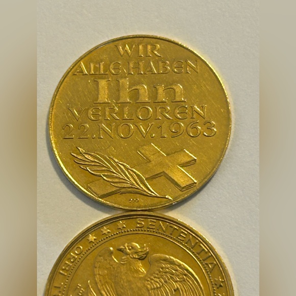 **RARE** 1963 German John F Kennedy 900 21k Proof Gold Medals / Coins {Lot Of 2} - Picture 7 of 14